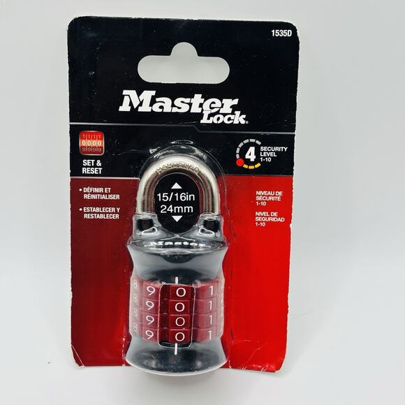 Master Lock 1535D Customizable Combination Padlock NEW Locker Office Home Sealed - Picture 8 of 10